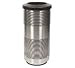 Witt Industries SC20-02-SS - 20-Gallon Perforated Custom Logo Trash Can w/ Flat Top Lid, Stainless