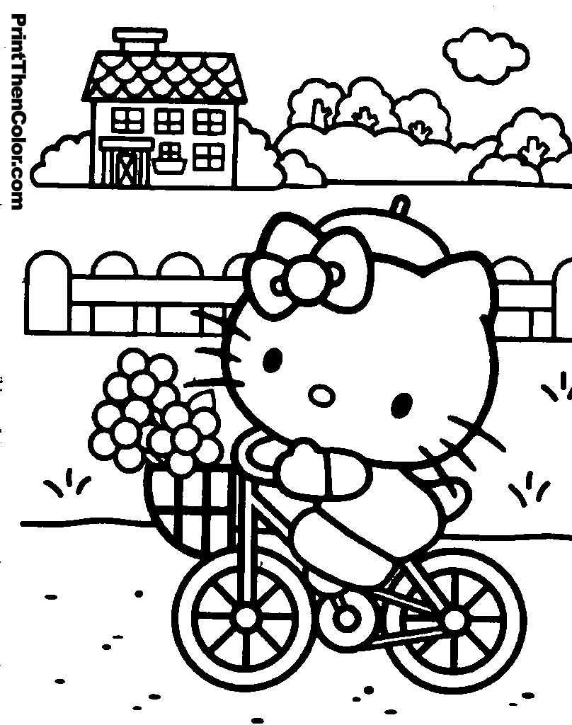 Download Cool hello kitty coloring pages download and print for free