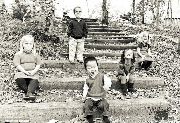 Multi-cultural: The Johnston children are a mix of American, Siberian, Chinese and South Korean