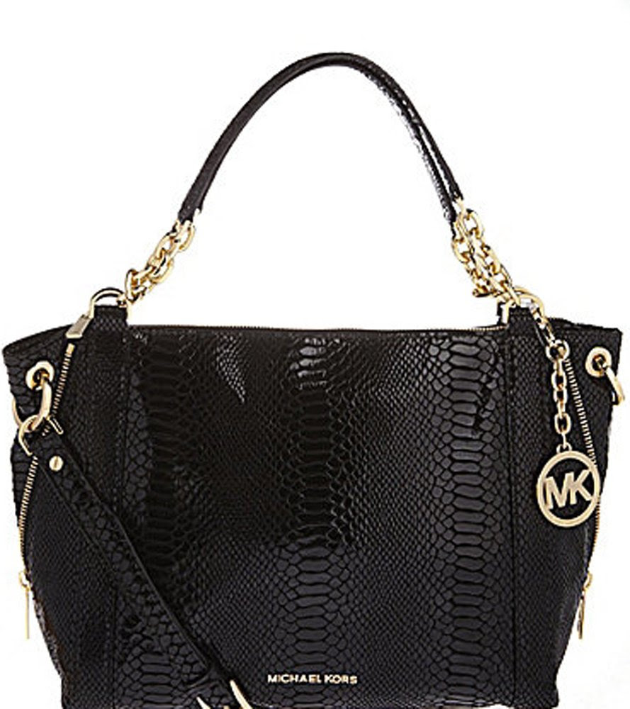 Michael Kors Stanthrope Women's Large Satchel Handbag Black
