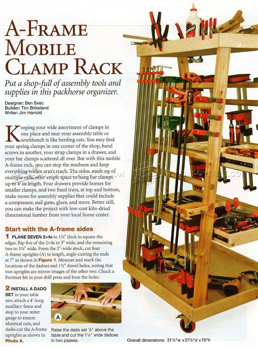 Mobile Clamp Rack Plans Woodarchivist