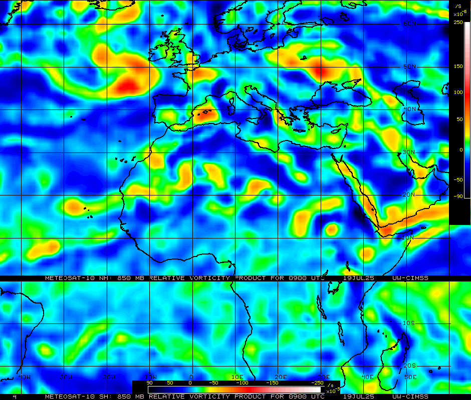 850mb Vorticity - East Atlantic