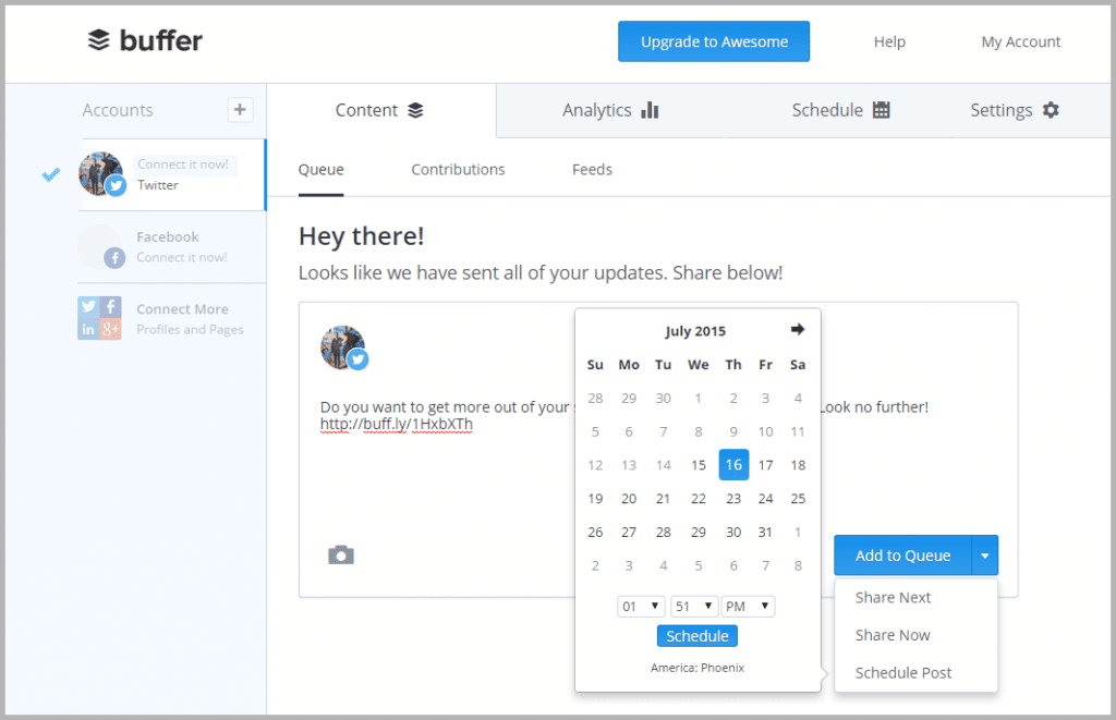 buffer - social media marketing campaign