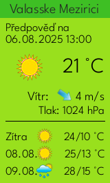 Počasí Valasske Mezirici - Slunečno.cz