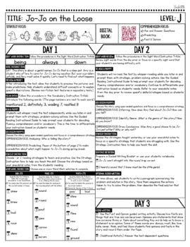  guided reading level j by simply skilled in second tpt