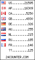 visitors by country counter
