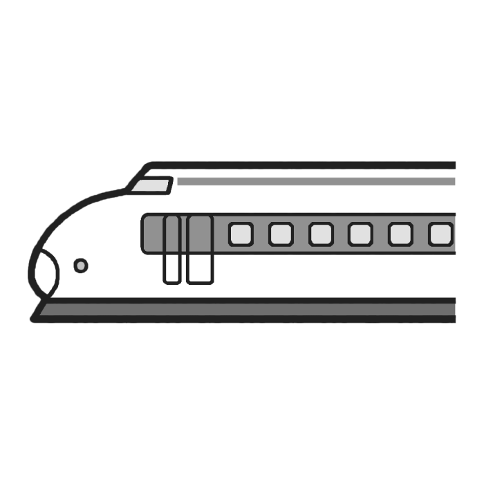 新幹線2 モノクロ 乗り物7 乗り物 建物 無料イラスト素材