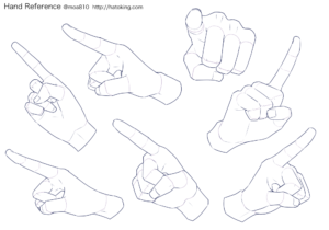 手のイラスト資料集 Hand Reference Hato King