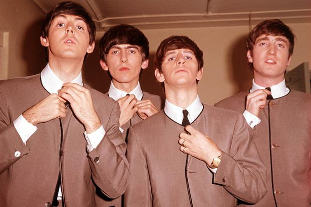 Paul McCartney, George Harrison, Ringo Starr and John Lennon of The Beatles