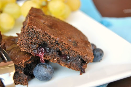 Carob and Blueberry Vegan Squares