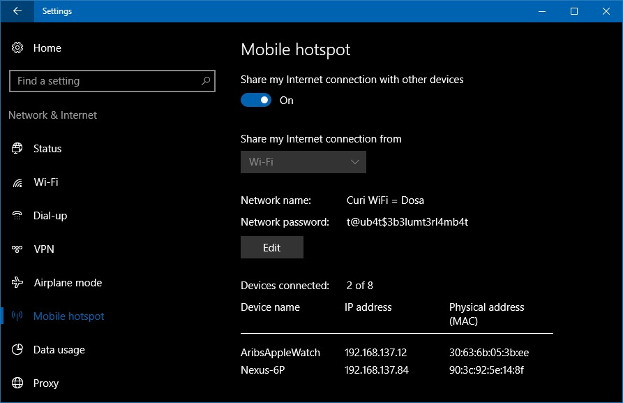 Windows 10 Connectify 5
