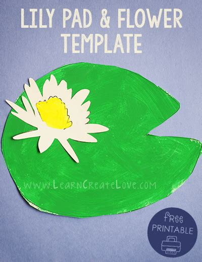  printable lily pad flower craft