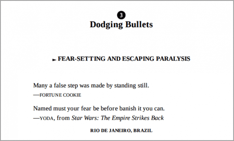 Dodging bullets quote - example of visuals to get more social shares