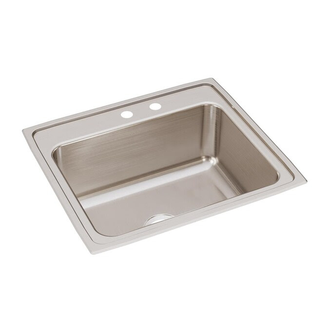 Elkay Lustertone 25-in x 22-in Lustertone Single Bowl Drop ...