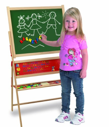 Eichhorn 100002569 - Holz-Magnet-Standtafel, inklusive Zubehör, 70x115 cm