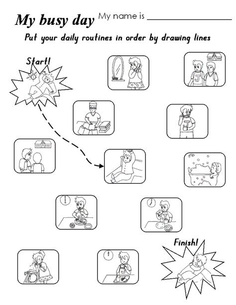  daily routines activities worksheets c ile web e hukmedin