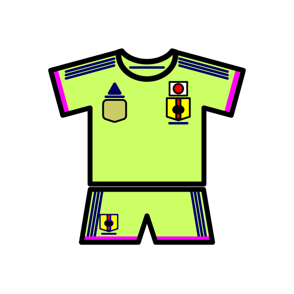 かわいいサッカー日本代表ユニフォームの無料イラスト 商用フリー オイデ43