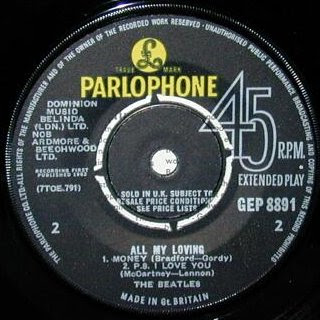 All My Loving - B-side Label