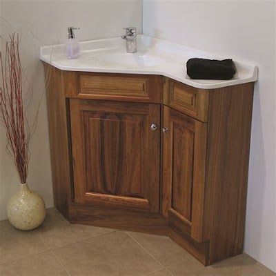 Creating An Interior Design Theme For A Corner Bathroom Sink Vanity Unit