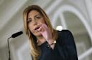 La presidenta de la Junta de Andalucía, Susana Díaz, durante su intervención esta mañana en un Desayuno Informativo, en Madrid. EFE
