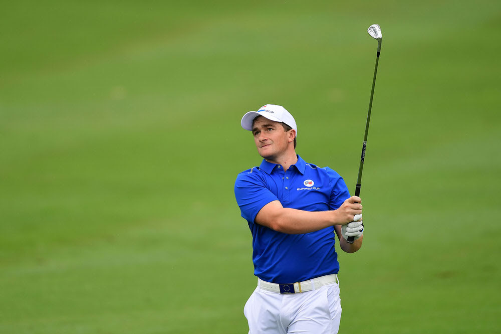 Paul Dunne in action in the four balls for Europe in the EurAsia Cup in Kuala Lumpur. Picture: Asian Tour
