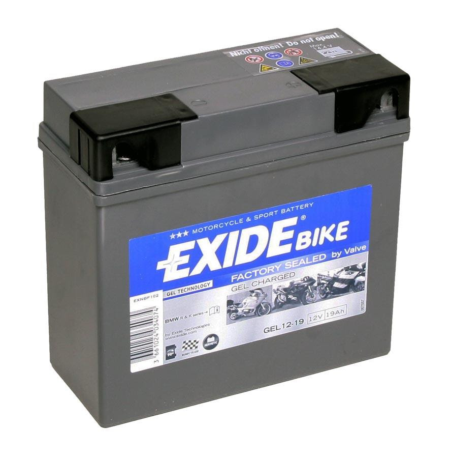 Exide 19Ah GEL Motorcycle battery for BMW (ABS) 51913 12V/19Ah - Exide