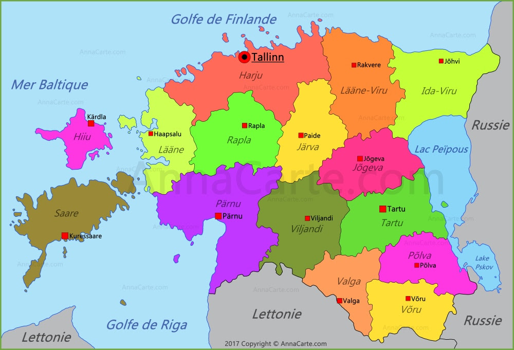 Carte Estonie Annacartecom