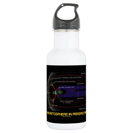Magnetosphere In Perspective (Astronomy) 18oz Water Bottle