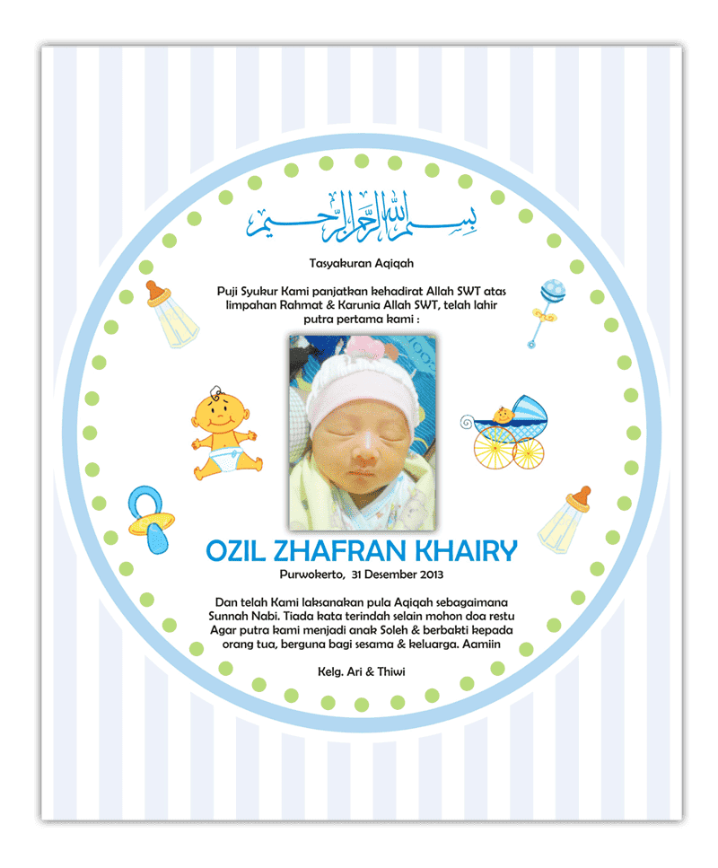 Contoh Undangan Aqiqah Terbaru Buat Anak