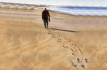 caminhando na praia