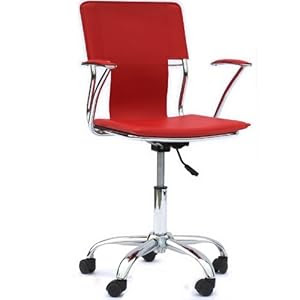 Amazon.com - LexMod Studio Office Chair in Red Vinyl - Desk Chairs