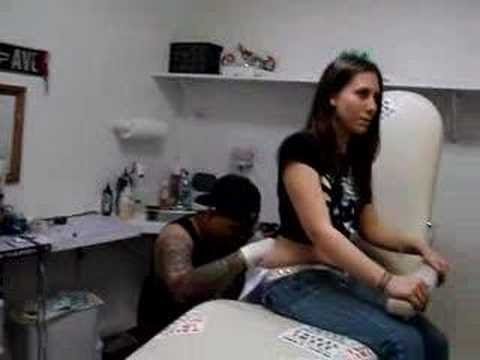this is me getting my first tattoo! with me was my boyfriend and.