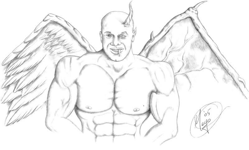Devil Tattoo Maniacal Image.