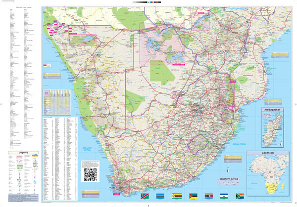 Southern Africa Globetrotter Map  MapStudio