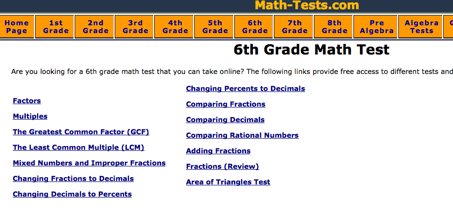 6th grade math worksheets, games, problems, and more!