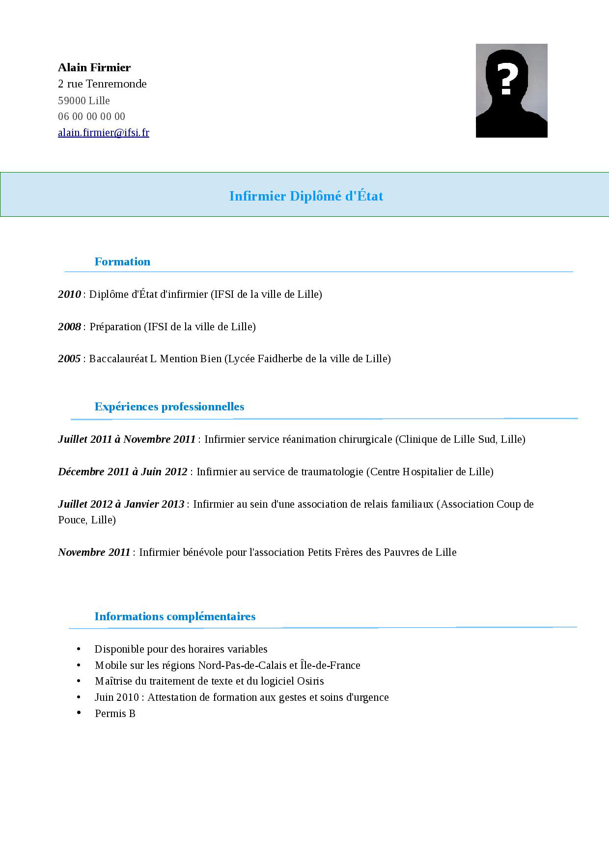 un exemple de cv canadien   3
