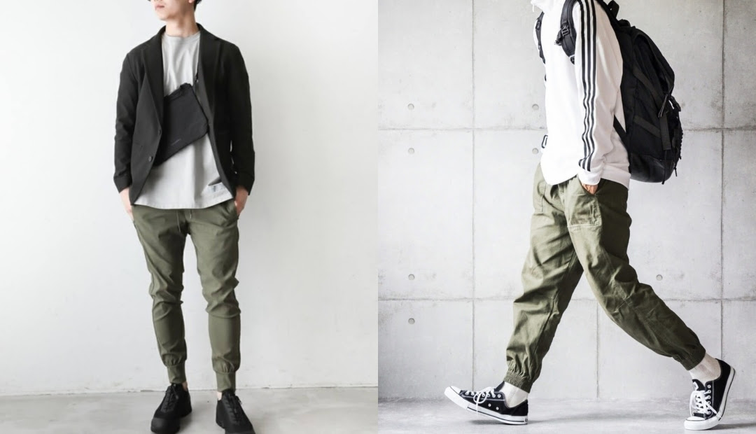 ジョガーパンツ カーキ のメンズコーデ 人気のカーキのジョガーパンツを紹介