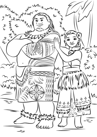 Moana Coloring Pages Free Coloring Pages