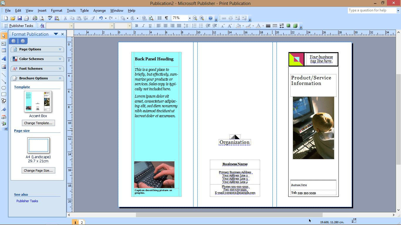CARA MEMBUAT BROSUR PADA MICROSOFT PUBLISHER  adeirena