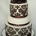 Brown Damask Cake