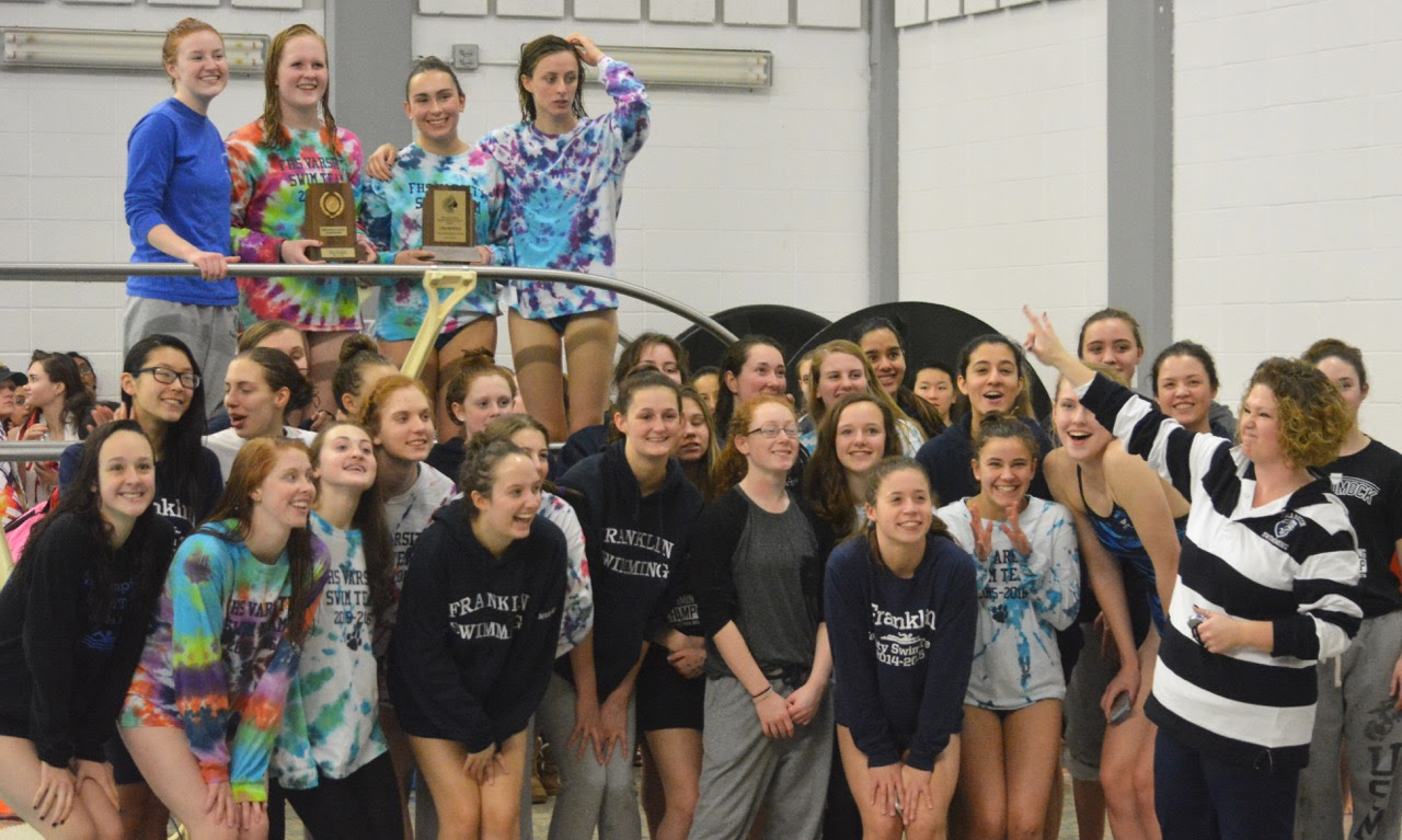 Franklin girls swim team takes first Hockomock Championship