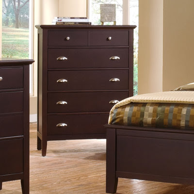 Twilight Merlot Five Drawer Chest