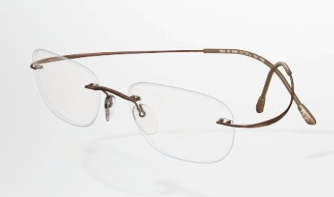 Silhouette Eyeglasses Titan Minimal Art The Must Collection Chassis 7799, Model 7613, Cocoa Brown 48-17-140 On Sale