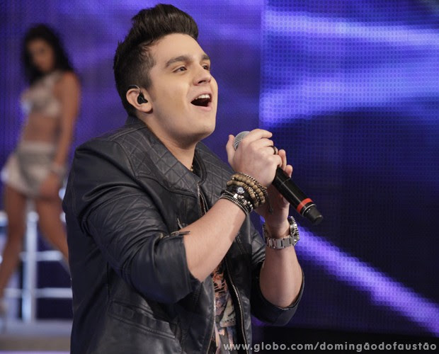 Luan Santana agitou o Domingão com sucessos (Foto: Domingão do Faustão / TV Globo)