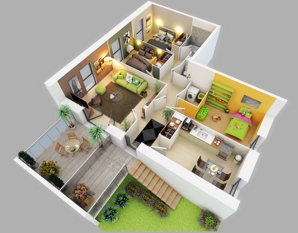 25 Three  Bedroom  House  Apartment  Floor  Plans 