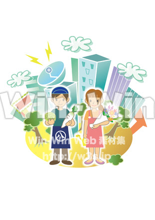 地域社会 W 0285 の無料cg イラスト素材