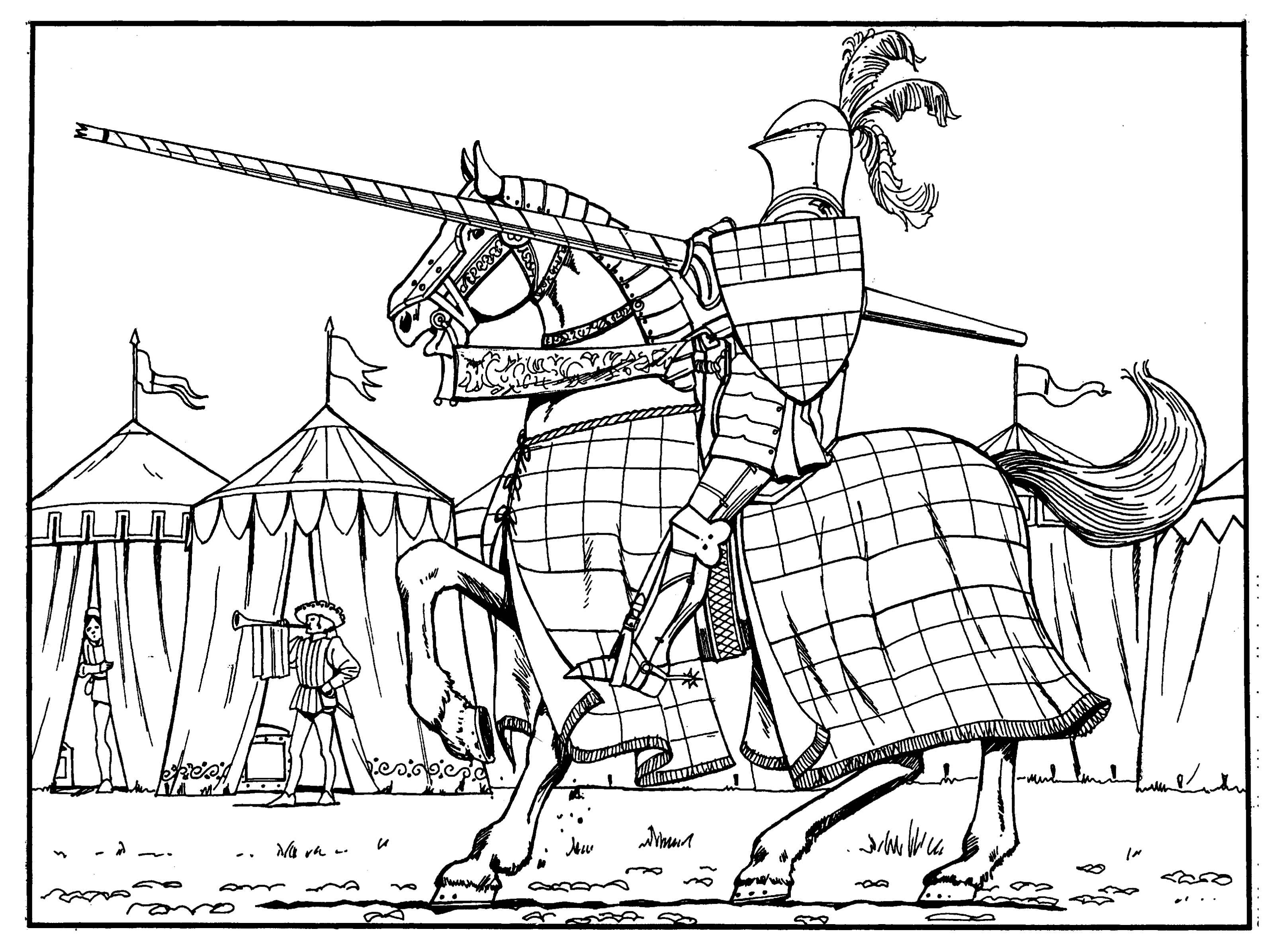 Medieval Coloring Page Clip Art Library