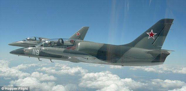 Plane: The L-39 jet, like the ones pictured above, were developed in the former Czechoslovakia in the late 1960s
