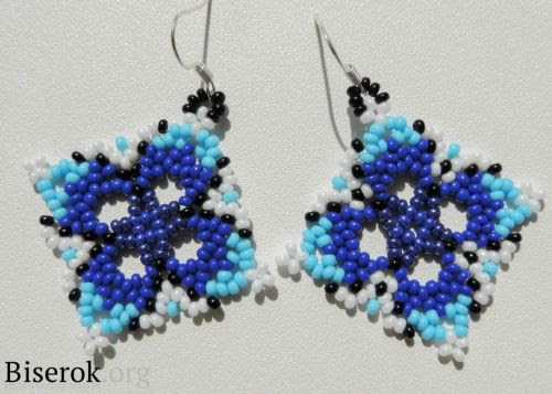 серьги из бисера