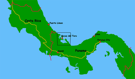 Bocas Del Toro Panama Map